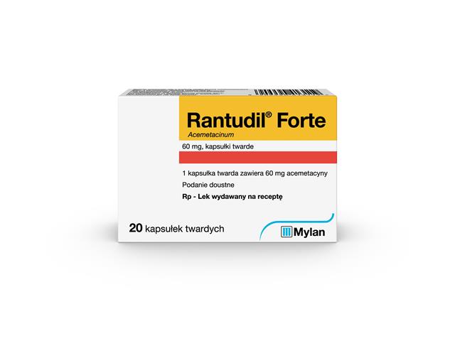 Rantudil Forte interakcje ulotka kapsułki twarde 60 mg 20 kaps. | (2 blist. po 10 kaps.)