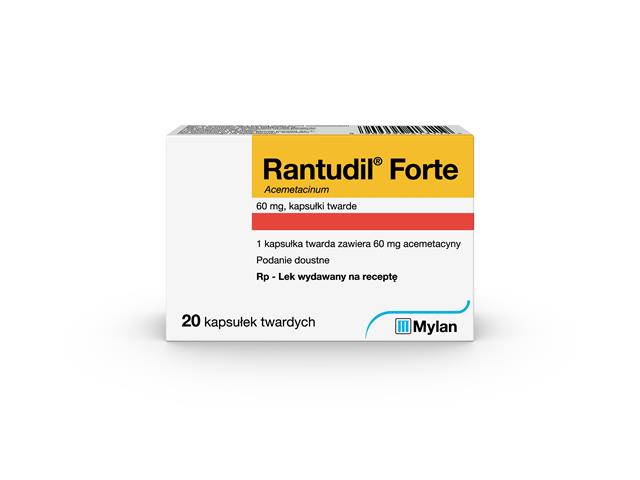 Rantudil Forte interakcje ulotka kapsułki twarde 60 mg 20 kaps. (2 blist. po 10 kaps.)