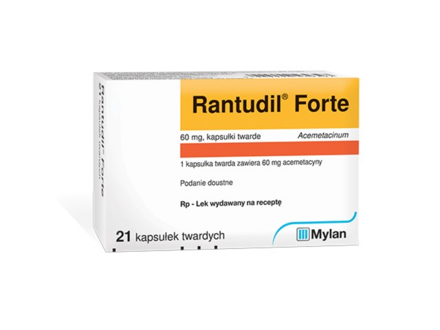 Rantudil Forte interakcje ulotka kapsułki twarde 60 mg 21 kaps. (blist.) (3x7)