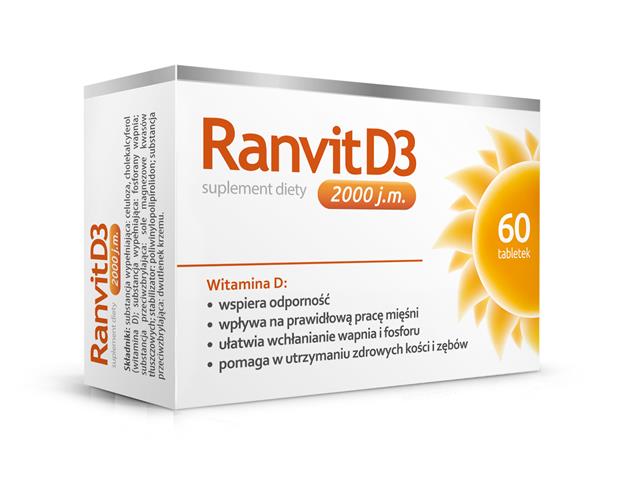 Ranvit D3 interakcje ulotka tabletki  60 tabl.