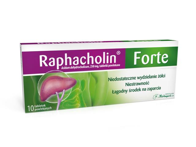 Rapacholin Forte interakcje ulotka tabletki powlekane 250 mg/tabl. 10 tabl.