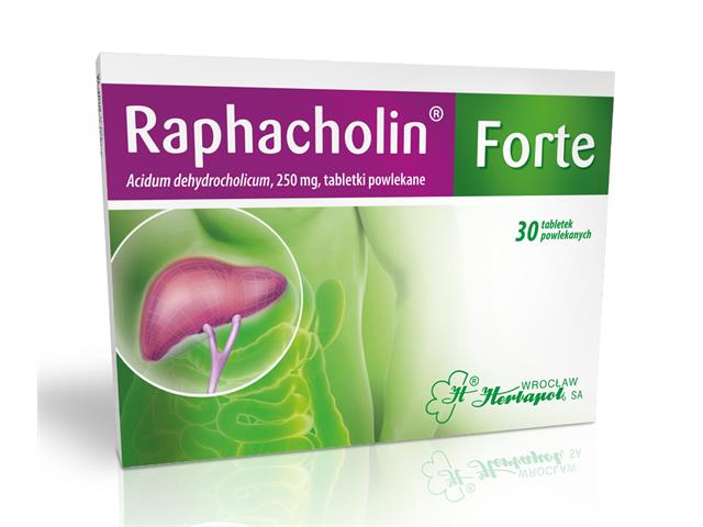 Rapacholin Forte interakcje ulotka tabletki powlekane 250 mg/tabl. 30 tabl. | 1 blist.po 30 szt.