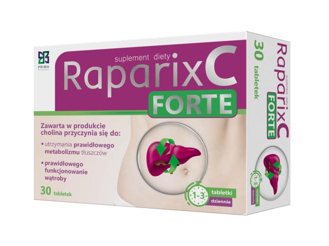 Raparix C Forte interakcje ulotka tabletki - 30 tabl.