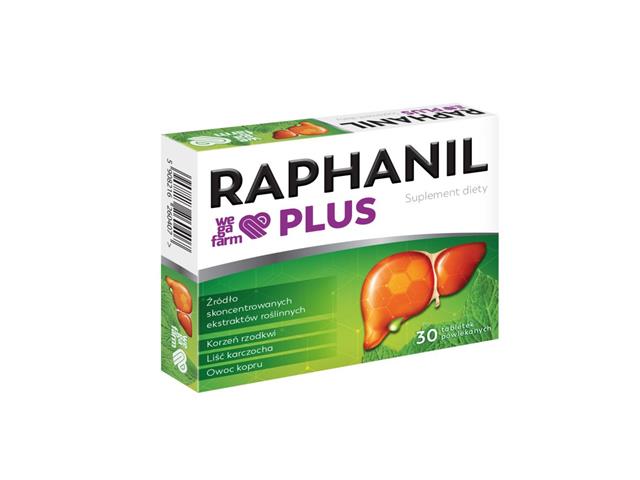 Raphanil Plus interakcje ulotka tabletki  30 tabl.