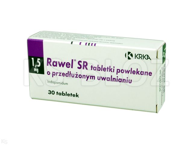 Rawel SR interakcje ulotka tabletki powlekane o przedłużonym uwalnianiu 1,5 mg 