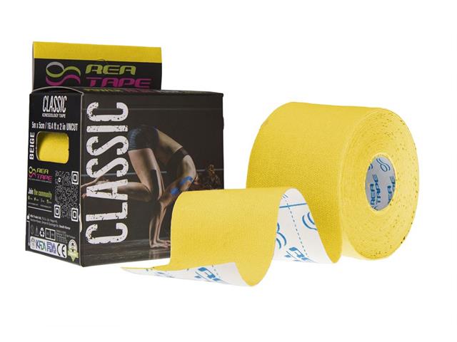 REA TAPE Kinesiology Tape Classic Żółty interakcje ulotka taśma kinezjologiczna - 1 szt.