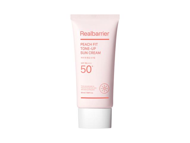 Real Barrier Peach Fit Tone-Up Sun Cream Krem do opalania z filtrem mineralnym UV interakcje ulotka krem - 50 ml
