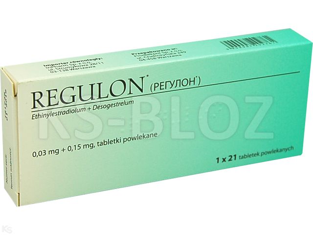 Regulon interakcje ulotka tabletki powlekane 30mcg+150mcg 21 tabl.