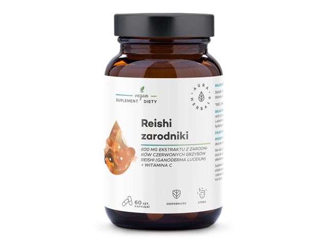 Reishi zarodniki 800 mg + witamina C interakcje ulotka kapsułki  60 kaps.