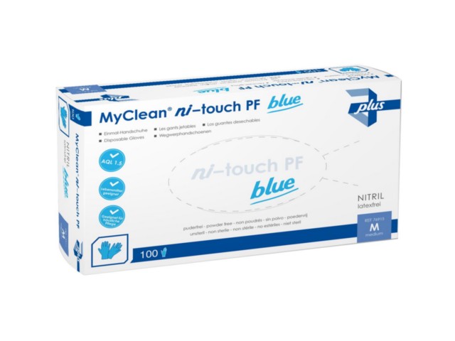 Rękawice nitrylowe MaiMed Ni-touch teksturowane bezpudrowe (rozm. XL) interakcje ulotka rękawice - 100 szt.
