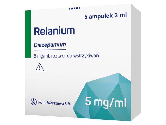 Relanium interakcje ulotka roztwór do wstrzykiwań 5 mg/ml 5 amp. po 2 ml