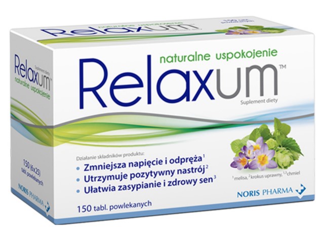 Relaxum interakcje ulotka tabletki powlekane - 150 tabl.