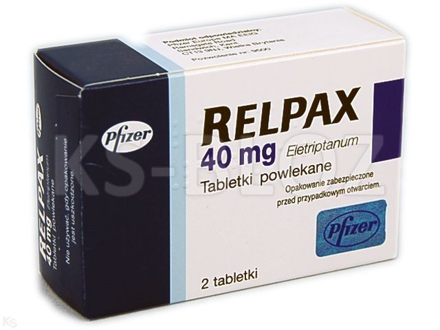 Relpax interakcje ulotka tabletki powlekane 40 mg 2 tabl.