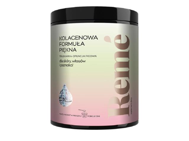 Reme Kolagenowa Formuła Piękna truskawka-opuncja figowa interakcje ulotka proszek - 300 g