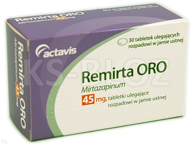 Remirta Oro interakcje ulotka tabletki ulegające rozpadowi w jamie ustnej 45 mg 30 tabl.