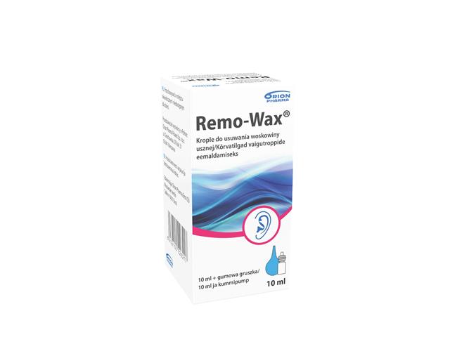 Remo-Wax Krople do usuwania woskowiny usznej interakcje ulotka krople do uszu, roztwór  10 ml (+ gumowa gruszka)