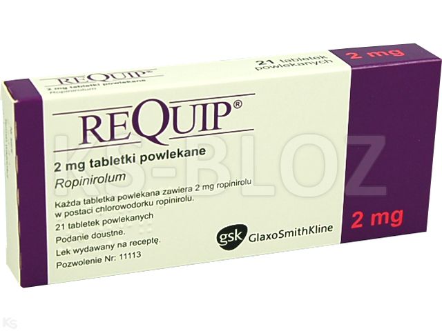 Requip interakcje ulotka tabletki powlekane 2 mg 21 tabl. | blist.