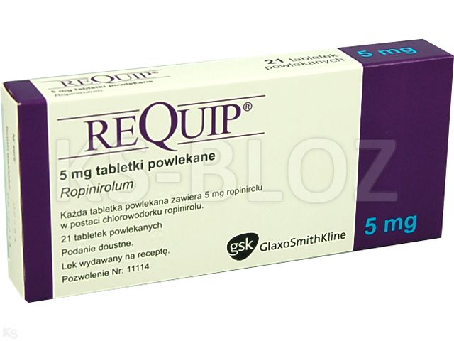 Requip interakcje ulotka tabletki powlekane 5 mg 21 tabl. (1 blist. po 21 tabl.)