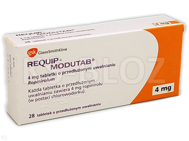 Requip-Modutab interakcje ulotka tabletki o przedłużonym uwalnianiu 4 mg 