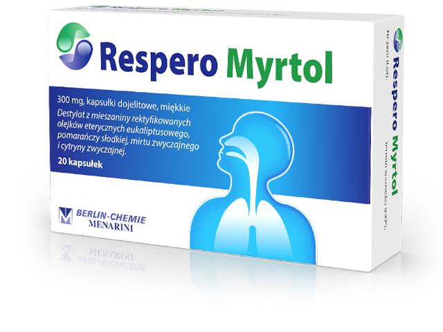 Respero Myrtol interakcje ulotka kapsułki dojelitowe miękkie 300 mg 20 kaps.