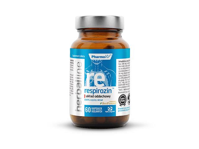 respirozin układ oddechowy Herballine Pharmovit interakcje ulotka kapsułki - 60 kaps.