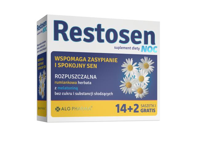 Restosen Noc interakcje ulotka saszetka 16 sasz.