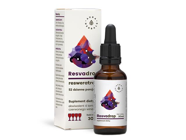 Resvadrop Resweratrol interakcje ulotka krople  30 ml