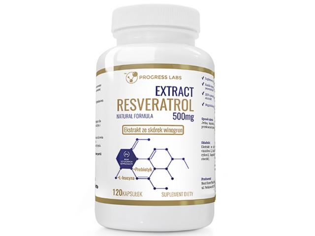 Resveratrol 500 mg Extract interakcje ulotka kapsułki  120 kaps.