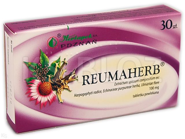 Reumaherb interakcje ulotka tabletki powlekane 100 mg 30 tabl. (2 blist. po 15 tabl.)