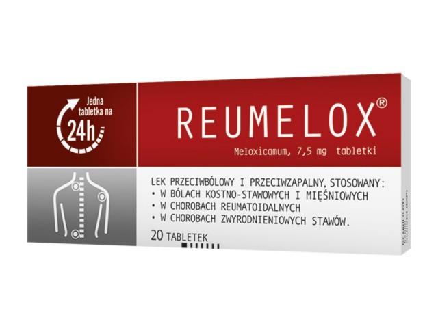 Reumelox interakcje ulotka tabletki 7,5 mg 20 tabl.