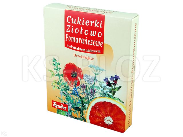 Reutter Cukierki ziołowo- pomarańczowe interakcje ulotka cukierki  50 g