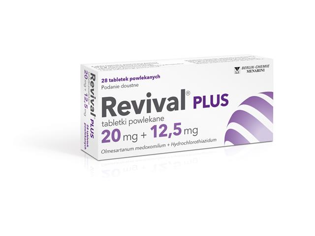 Revival Plus interakcje ulotka tabletki powlekane 20mg+12,5mg 28 tabl.