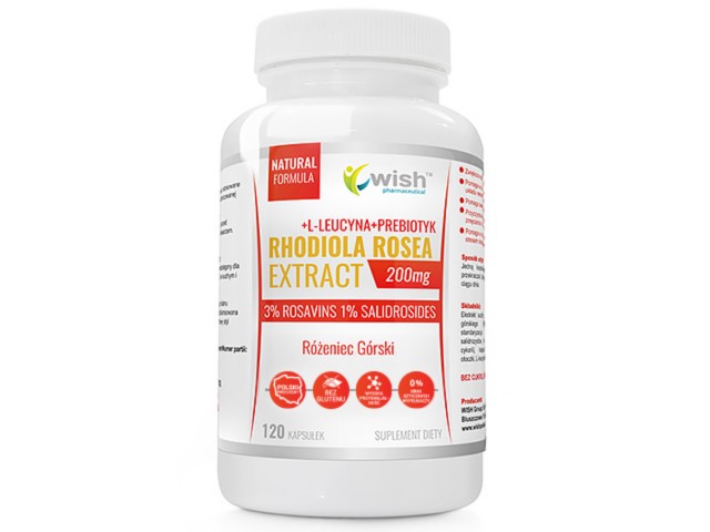 Rhodiola Rosea Różeniec Górski 200 mg interakcje ulotka kapsułki - 120 kaps.