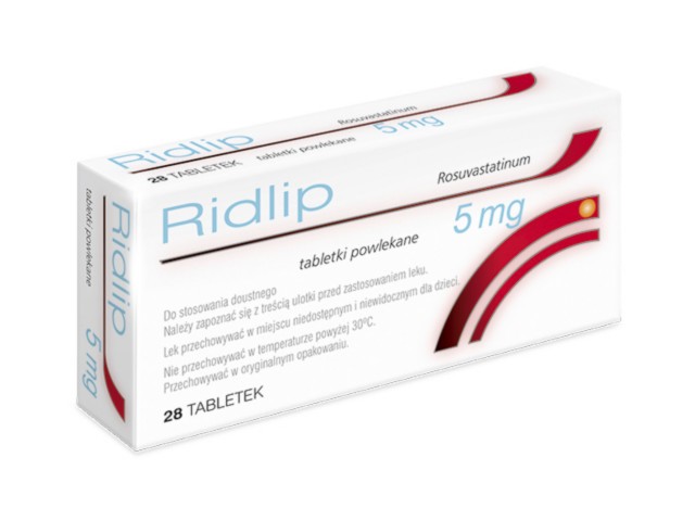 Ridlip interakcje ulotka tabletki powlekane 5 mg 28 tabl.