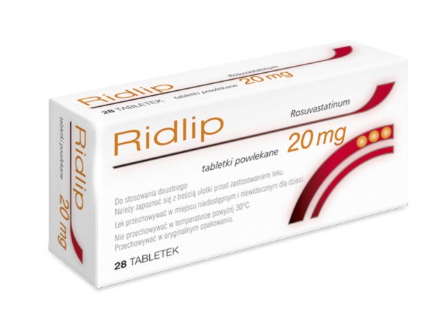 Ridlip interakcje ulotka tabletki powlekane 20 mg 28 tabl.