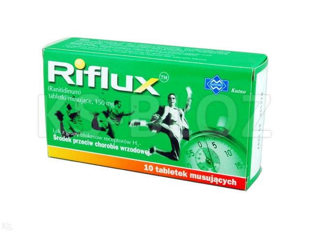 Riflux interakcje ulotka tabletki musujące 150 mg 10 tabl. (blist.)