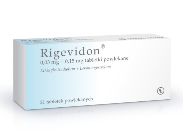 Rigevidon interakcje ulotka tabletki powlekane 30mcg+150mcg 21 tabl.