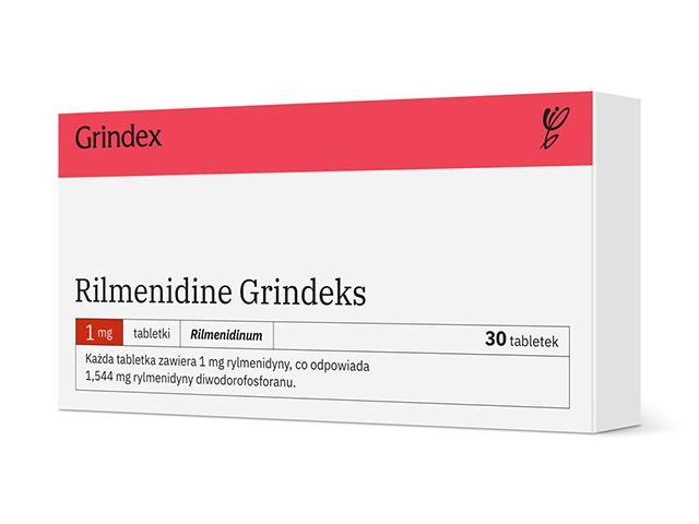 Rilmenidine Grindeks interakcje ulotka tabletki 1 mg 30 tabl.