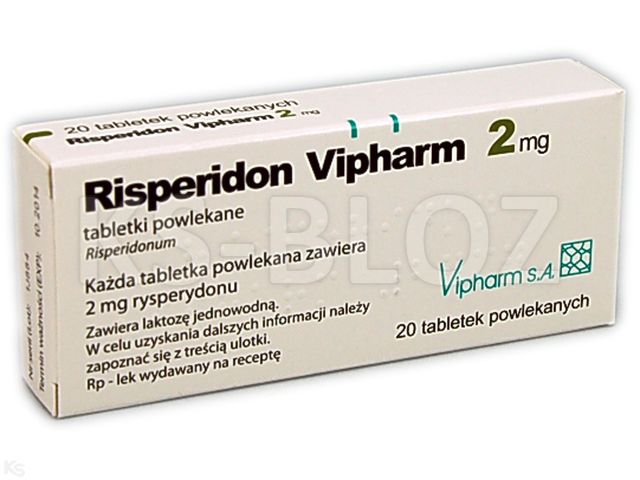 Risperidon Vipharm interakcje ulotka tabletki powlekane 2 mg 20 tabl. | (2 blist. po 10 tabl.)