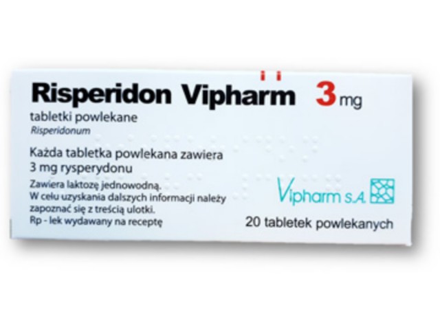 Risperidon Vipharm interakcje ulotka tabletki powlekane 3 mg 20 tabl.