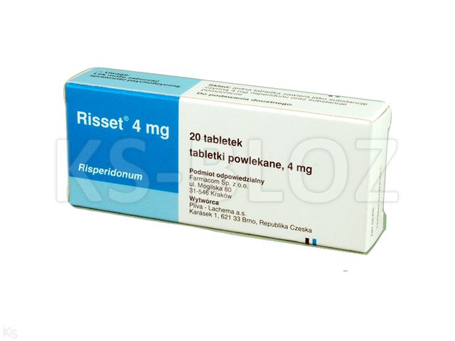 Risset 4 interakcje ulotka tabletki powlekane 4 mg 20 tabl. (2 blist. po 10 tabl.)