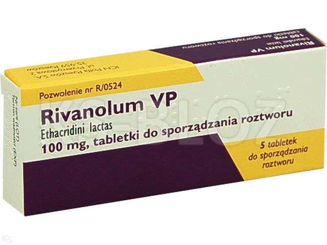 Rivanolum Vp interakcje ulotka tabletki do sporządzania roztworu 100 mg 5 tabl. (1 blist. po 5 tabl.)