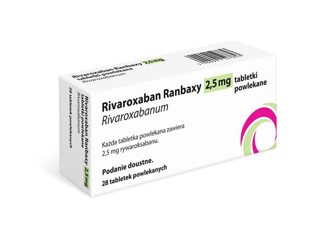 Rivaroxaban Ranbaxy interakcje ulotka tabletki powlekane 2,5 mg 28 tabl.