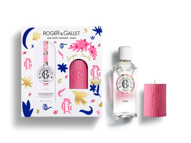 Roger & Gallet Zestaw ROSE Woda zapachowa + Świeca zapachowa interakcje ulotka zestaw  100 ml + 75 g