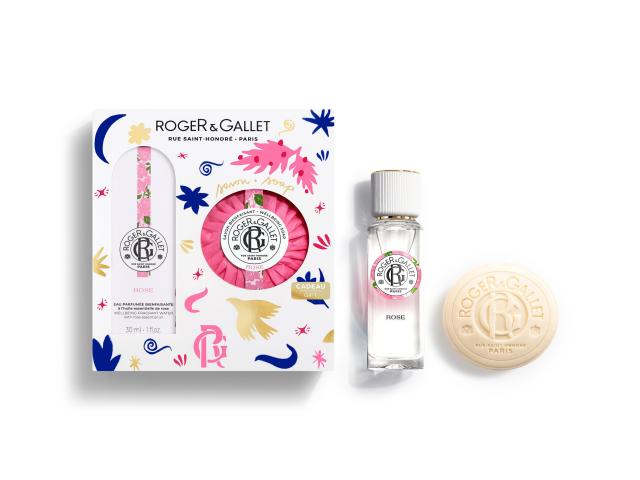 Roger & Gallet Zestaw Xmass Rose Well-Being Woda zapachowa + Well-Being Mydło interakcje ulotka zestaw  30 ml + 100 g