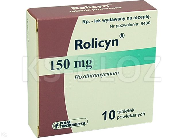 Rolicyn interakcje ulotka tabletki powlekane 150 mg 10 tabl. | blister