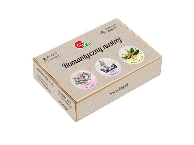 Romantyczny Nastrój Zestaw olejków różany + paczuli + ylang-ylang interakcje ulotka zestaw  3 but. po 10 ml