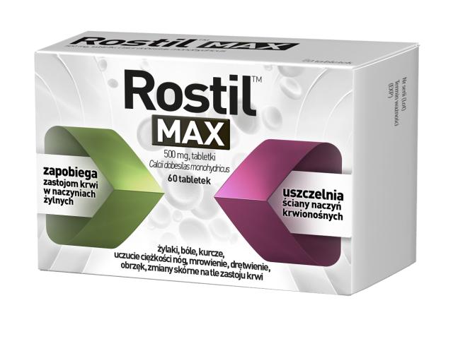 Rostil Max interakcje ulotka tabletki 500 mg 60 tabl.
