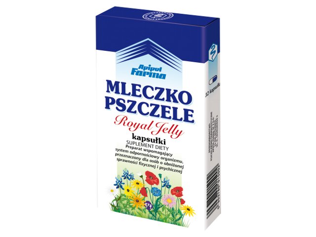 Royal Jelly Mleczko Pszczele liofilizowane interakcje ulotka kapsułki - 32 kaps.