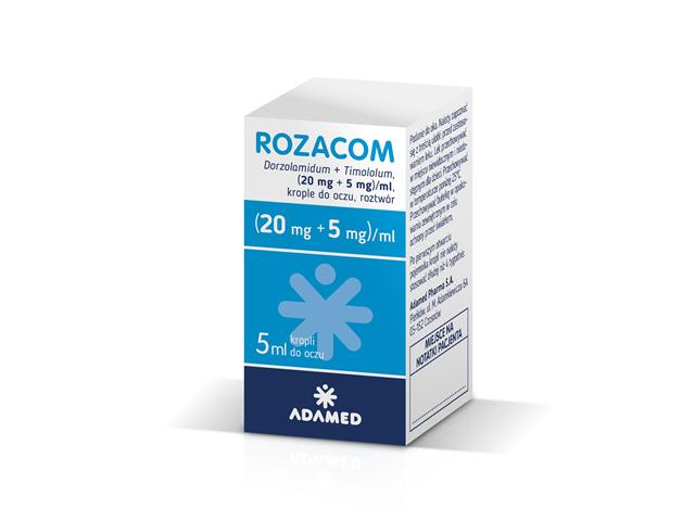 Rozacom interakcje ulotka krople do oczu, roztwór (20mg+5mg)/ml 1 but. po 5 ml